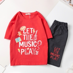 Bộ cotton cộc tay, quần đùi, bé trai size 10/16 tuổi