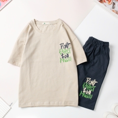 Bộ cotton cộc tay, quần đùi, bé trai size 10/16 tuổi