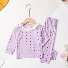 Bộ cotton trẻ em - bé gái H571 2/8