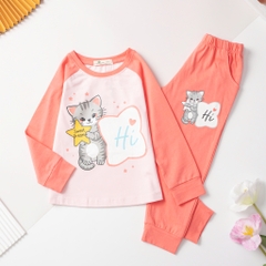 Bộ cotton trẻ em-bé gái ĐG002 4/12 H577