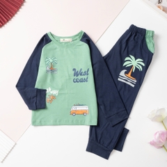 Bộ cotton trẻ em - bé trai B001 4/14 H579