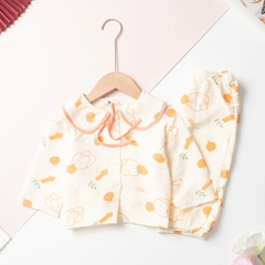 Bộ cotton trẻ em - bé gái ĐG002 2/10