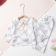 Bộ pizama đũi cotton trẻ em - bé gái ĐG002 2/7