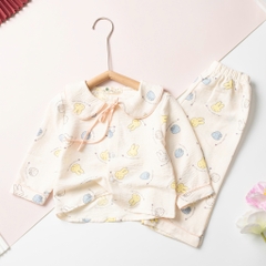 Bộ pizama đũi cotton trẻ em - bé gái ĐG002 2/7