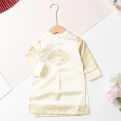 Áo dài trẻ em - AD02 2/12- Gấm phối tròn