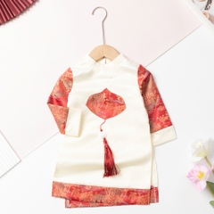 Áo dài trẻ em - AD02 2/12- Gấm phối tròn