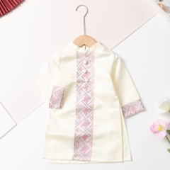 Áo dài trẻ em - AD02 2/14-Gấm phối dọc