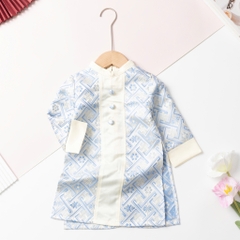 Áo dài trẻ em - AD02 2/14-Gấm phối dọc