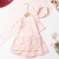 Áo dài trẻ em - AD03 1/7- gấm hoa nổi