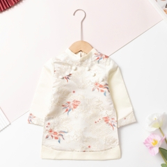 Áo dài trẻ em - AD03 2/12- BT gấm họa tiết