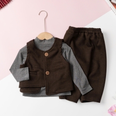 Bộ thời trang trẻ em - F04 1/5 nỉ gile