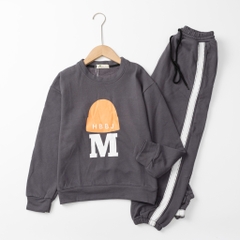 Bộ nỉ bé trai, bé gái in chữ N size cho bạn từ 28kg - 55kg