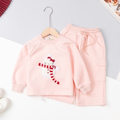 Bộ cotton trẻ em -F09 nỉ Noel 3/7