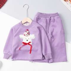 Bộ cotton trẻ em -F09 nỉ Noel 3/7