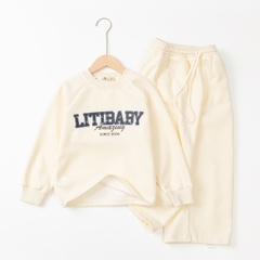 Bộ thời trang trẻ em - F07 8/14 nỉ in Litibaby