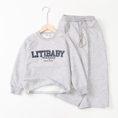 Bộ thời trang trẻ em - F07 8/14 nỉ in Litibaby