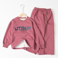 Bộ thời trang trẻ em - F07 8/14 nỉ in Litibaby