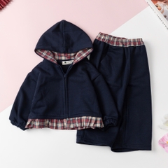 Bộ thời trang trẻ em-F04-nỉ khóa mũ 2/7 Tuổi