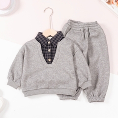 Bộ thời trang trẻ em - F04 2/7 cổ caro