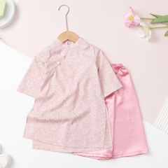 Áo dài trẻ em - AD02 2/12- Lụa trơn BG