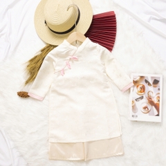 Áo dài trẻ em - AD02 2/12- Gấm hoa BG