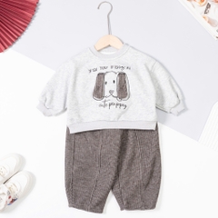 Bộ thời trang trẻ em - F04 2/7 thêu chó