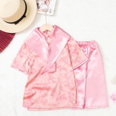 Áo dài trẻ em - AD02 2/12-Lụa kèm khăn