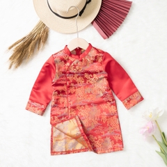 Áo dài trẻ em - AD02 2/10 gấm khuy