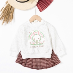 Bộ thời trang trẻ em - F04 2/12 nỉ chân váy