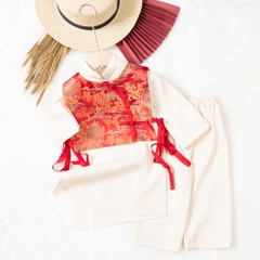 Áo dài trẻ em - AD02 1/7 BT gấm dây