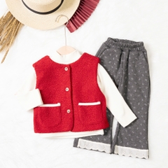 Bộ thời trang trẻ em - F04 2/7 BG áo gile