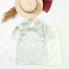 Áo dài trẻ em - AD02 2/12- Lụa trơn BG