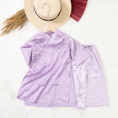 Áo dài trẻ em - AD02 2/12- Lụa trơn BG