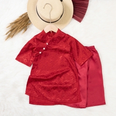 Áo dài trẻ em - AD02 2/12- Lụa trơn BG