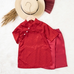 Áo dài trẻ em - AD02 2/12- Lụa trơn BG