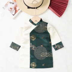 Áo dài trẻ em - AD02 1/7 BT gấm phối