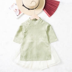 Áo dài trẻ em - AD03 2/10 gấm chân váy