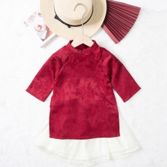 Áo dài trẻ em - AD03 2/10 gấm chân váy