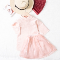 Áo dài trẻ em - AD03 2/10 gấm chân váy