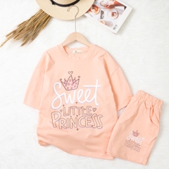 Bộ cotton trẻ em - bé gái G001 8/14-TS10