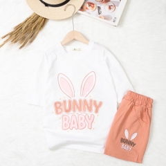 Bộ cotton trẻ em - bé gái G001 8/14-TS10