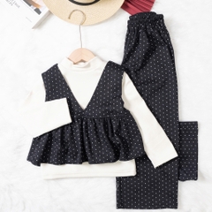 Bộ thời trang trẻ em - F07 8/14 BG chấm bi