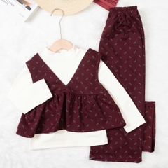 Bộ thời trang trẻ em - F04 2/7 BG chấm bi