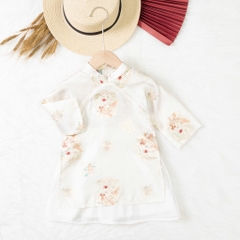 Áo dài trẻ em - AD03 1/7 gấm ánh tơ