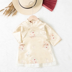 Áo dài trẻ em - AD03 1/7 gấm ánh tơ