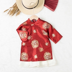 Áo dài trẻ em - AD03 1/7 gấm ánh tơ