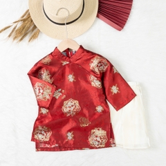 Áo dài trẻ em - AD03 1/7 gấm ánh tơ