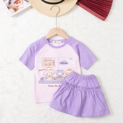 Bộ cotton trẻ em-bé gái G003 2/10