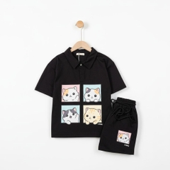 Bộ cotton trẻ em - bé gái G001 6/14-TS24