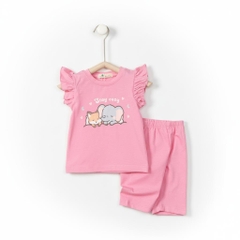 Bộ cotton trẻ em - bé gái G005 1/7 TS25